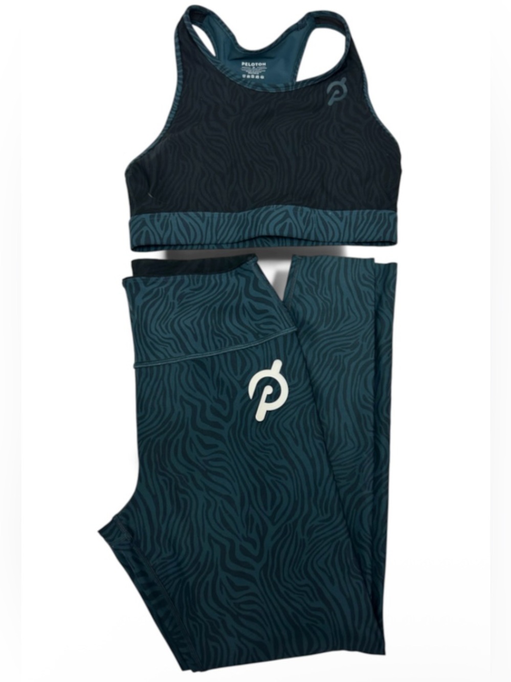 Peloton High-Rise Reversible Zebra Print Full Length Active Set Medium Mobwife